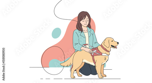 A Person and Their Loyal Canine Companion Offering Support and Assistance