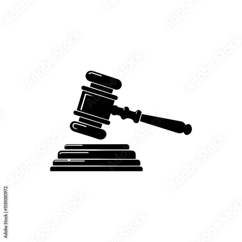 Judge Gavel silhouette , Judge Gavel vector
