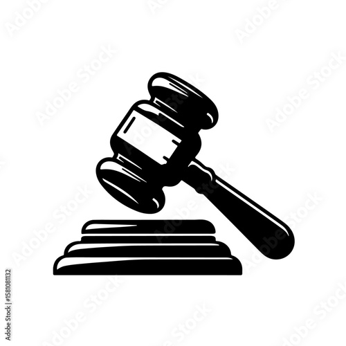 Judge Gavel silhouette , Judge Gavel vector