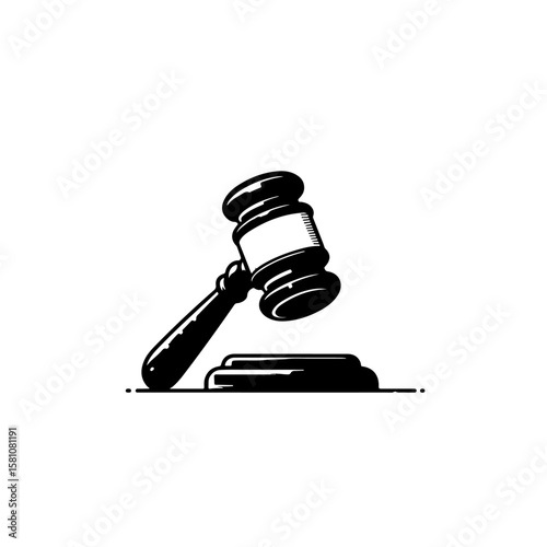 Judge Gavel silhouette , Judge Gavel vector