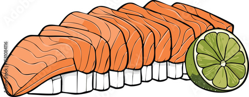 raw diced salmon, fresh sashimi cut, cutout png vector,cut-out, custom, japanese, premium, row, transparent, stack, ingredient, isolated, meat, piece, raw, slice, steak, white, cut, diced, fillet,