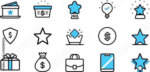Vector Icon Set for Web and Communication Design