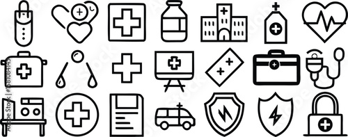 Kitchen tools silhouette icon set for web and design use