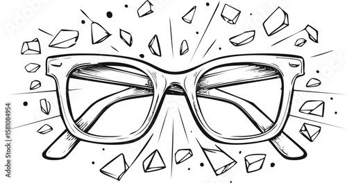broken pieces of shattered glasses fragments, cutout png.three-dimensional, transparent, cut-out, glasses, ice, piece, sharp, shattered, broken, fragment, blast, burst, diamond, explode, explosion, 