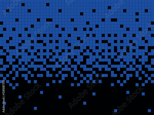 Pixel disintegration background. Decay effect. Dispersed dotted pattern. Concept of disintegration.