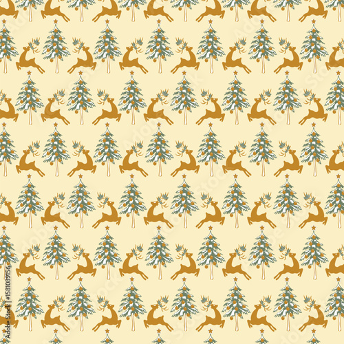 Winter Whimsy seamless vector pattern