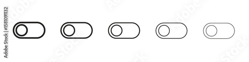 Switch icon in thin to bold stroke versions on white background