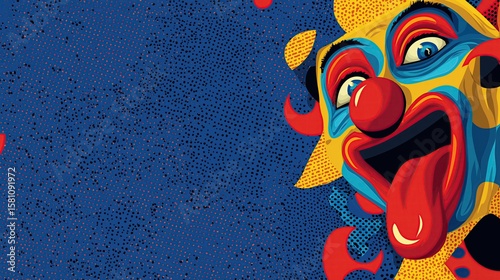 Clown. Pop style art. HD