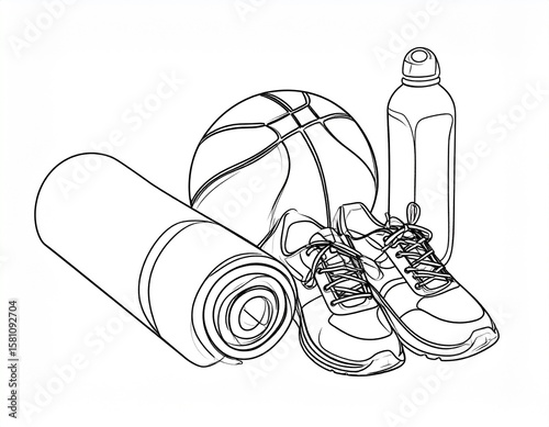 hand drawn sketch illustration of a shoe