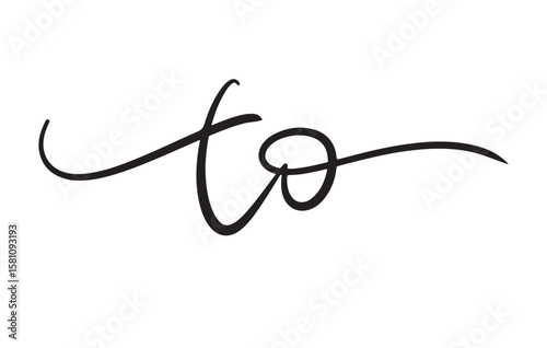 To Wedding Modern Calligraphy. Flowing Elegant Script Lettering for Invitations and Cards. Romantic Handwritten Typography. Vector Illustration.