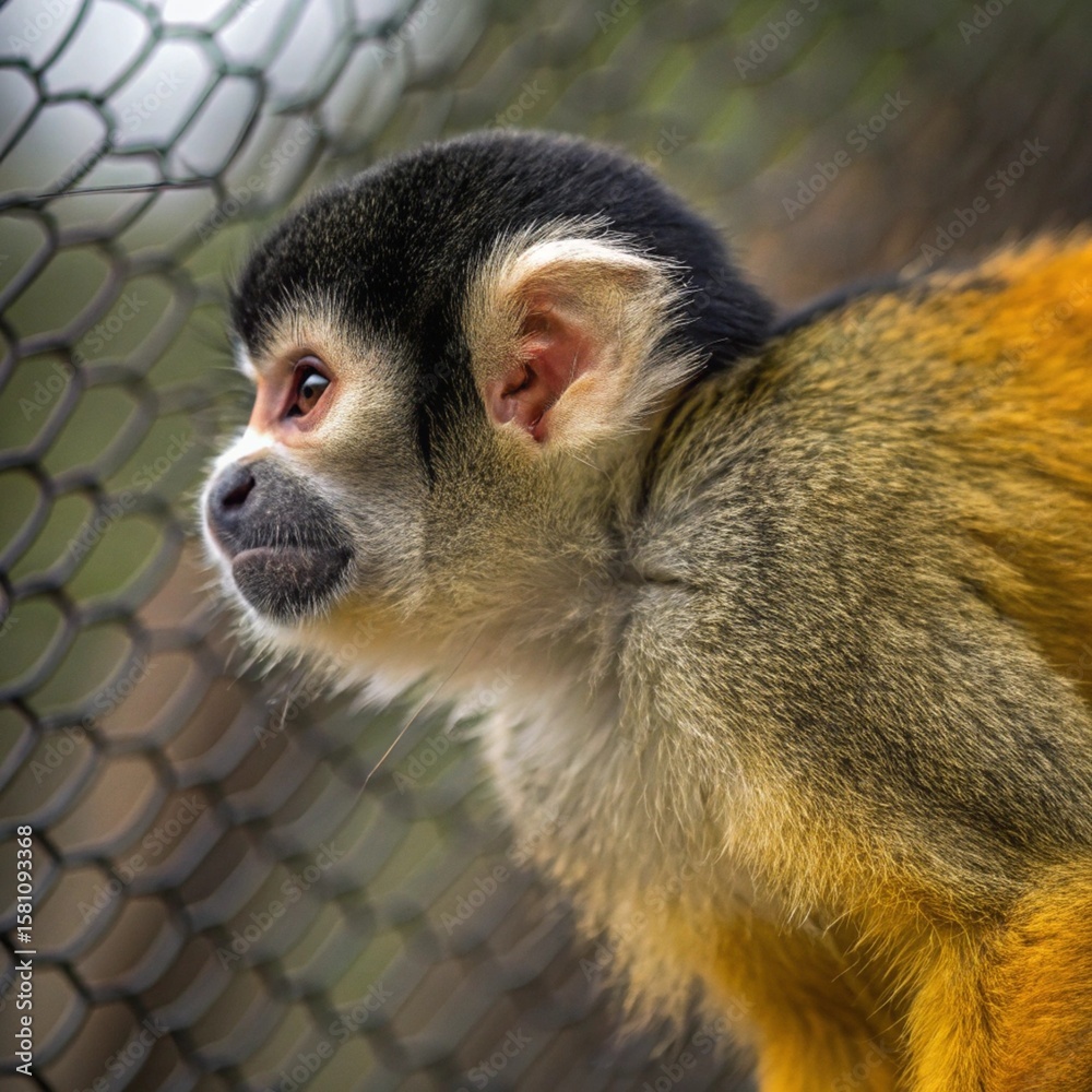 Obraz premium A monkey hanging with tree