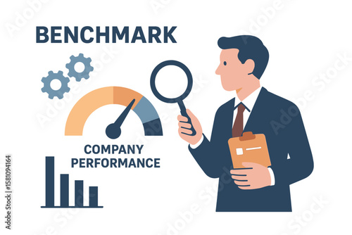 Business benchmarking serves as a benchmark measure to assess company performance