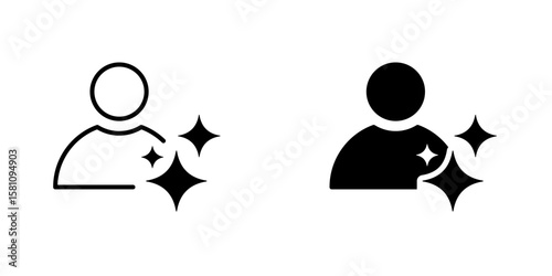 Generate user and avatar icon. Generating avatar or user with artificial intelligence