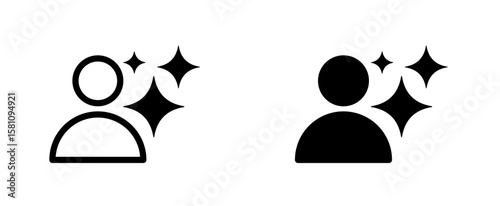 Generate user and avatar icon. Generating avatar or user with artificial intelligence