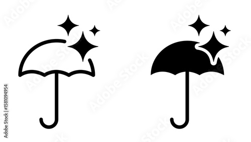 Generate AI with umbrella icon