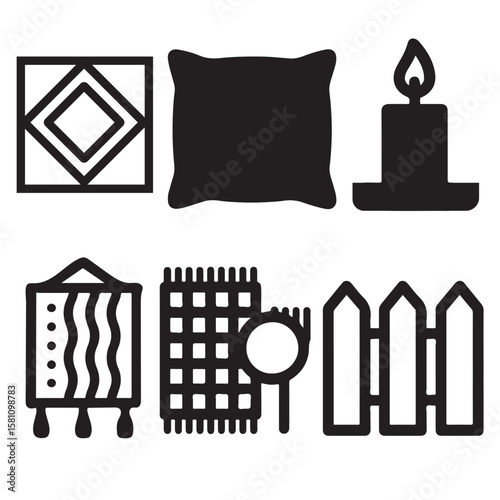 A versatile set of vector real estate icons for web and business design