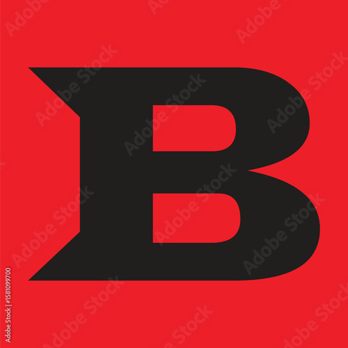 B warning sign on a white background