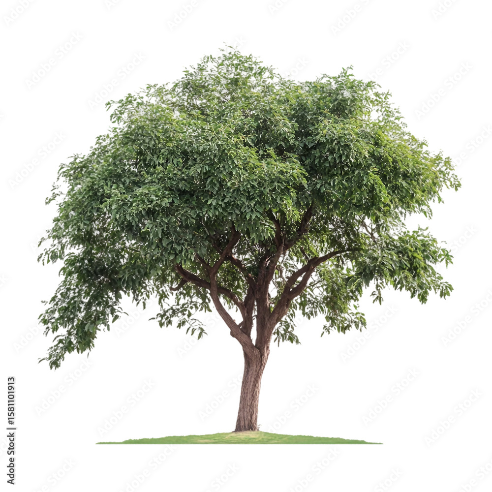 custom made wallpaper toronto digitaltamarind tree isolated on white background Generative AI , isolated on white background, , copy space, copy space for text,