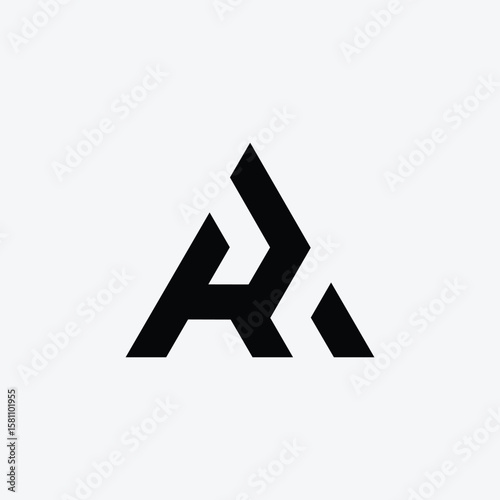 letter Ar or Ra triangle modern unique initial abstract logo