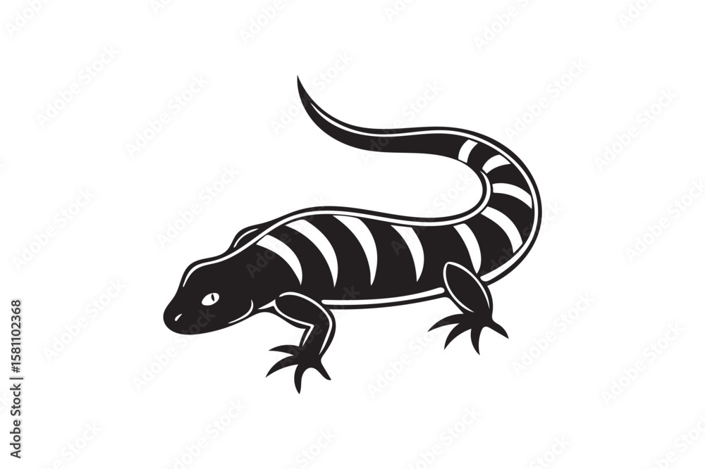 Obraz premium Gila monster silhouette. (1)