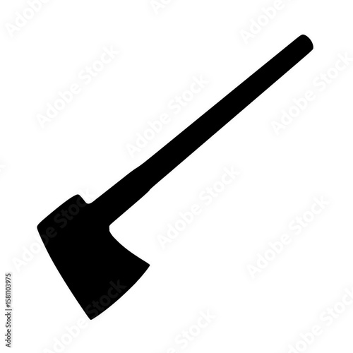 Classic Axe Vector Art - Essential Tool for Woodcutting, Camping, and Outdoor Activities