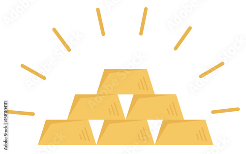 Goldbar stack vector image, png goldbar stack image, Gold bar - Free business icons