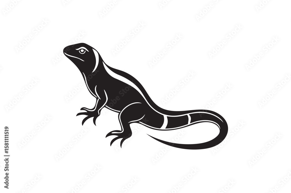 Fototapeta premium Desert iguana silhouette. (1)