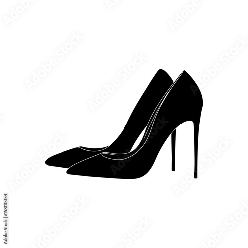 heel signs icon high heels symbol black design