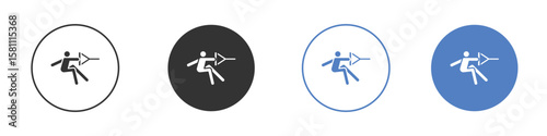 Wakeboarding icon. Vector illustration, flat design.