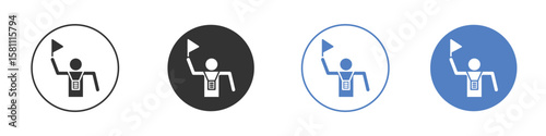 Tourist Guide icon. Vector illustration, flat design.