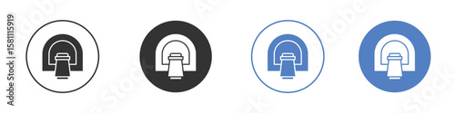 Tomography icon. Vector illustration, flat design.