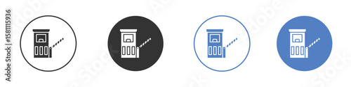Toll road icon. Vector illustration, flat design.