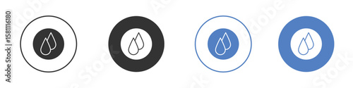 Tear drop icon. Vector illustration, flat design.