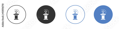 Solarium icon. Vector illustration, flat design.