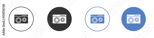 Software icon. Vector illustration, flat design.