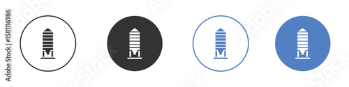 Silo icon. Vector illustration, flat design.