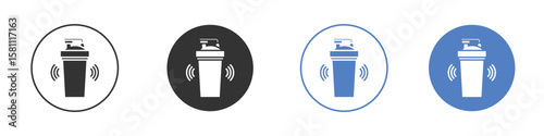 Shaker icon. Vector illustration, flat design.