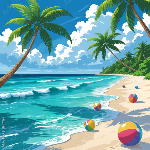 "Tropical Bliss: A Day at the Beach"