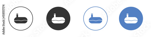 Sewerage tank icon. Vector illustration, flat design.