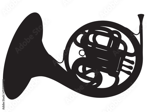 FRENCH HORN SILHOUETTE 