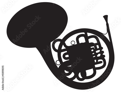 FRENCH HORN SILHOUETTE 