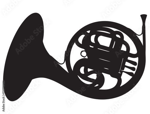 FRENCH HORN SILHOUETTE 
