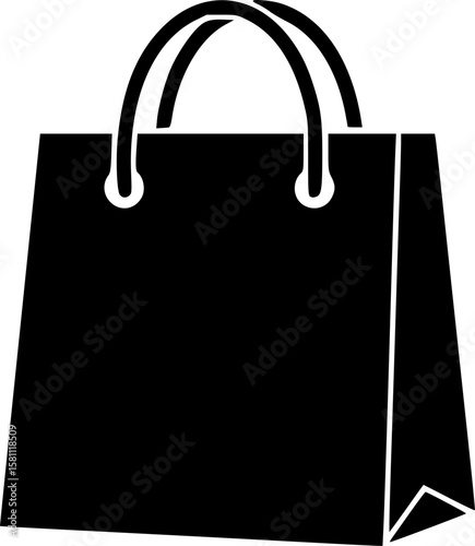 bags shopping vector flat icon
