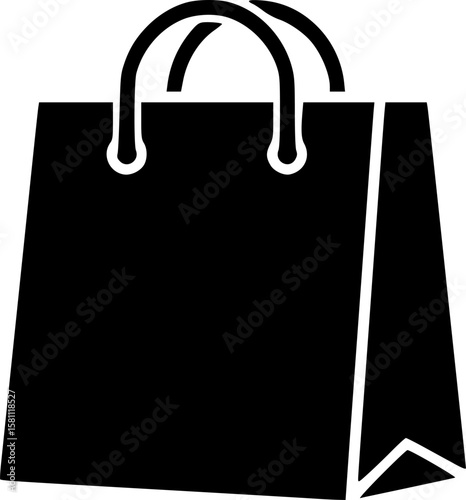 bags shopping vector flat icon
