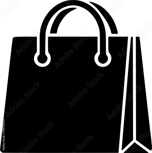 bags shopping vector flat icon
