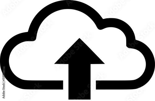 cloud upload alt vector flat icon
