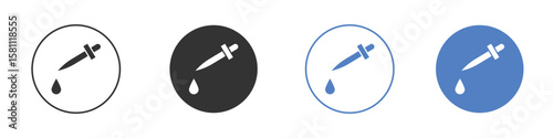 Pipette icon. Vector illustration, flat design.