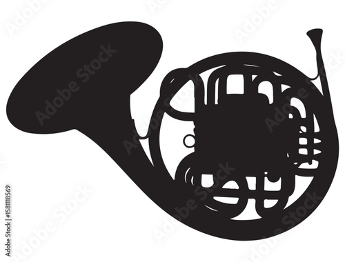 FRENCH HORN SILHOUETTE 