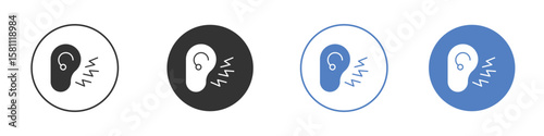 Otitis icon. Vector illustration, flat design.