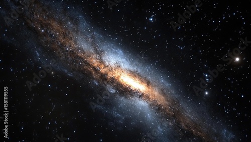 Cosmic spiral galaxy bathed in starlight